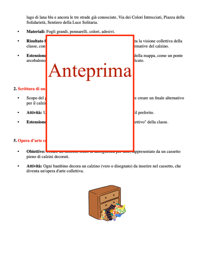 Il viaggio del calzino coraggioso; storia a tre finali e attività rielaborative classi 2-5