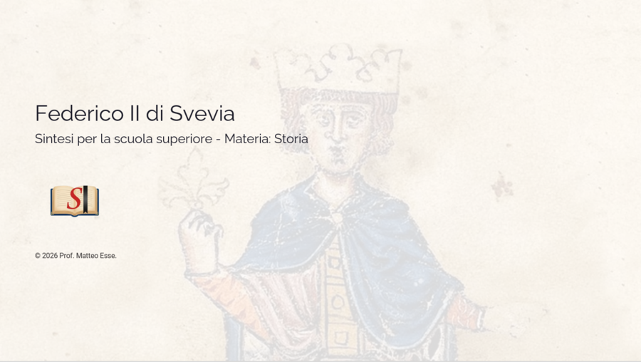 Federico II di Svevia: lo Stupor Mundi e il tramonto dell'Impero (Slide + Verifica)