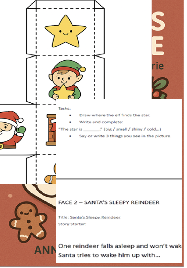 CHRISTMAS STORY DICE (attività di storytelling)