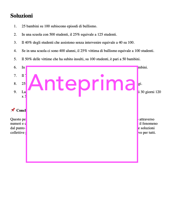 Numeri contro il bullismo – Un percorso matematico per la consapevolezza e la prevenzione Classi 4-5 