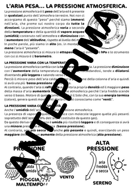 L'ARIA PESA... LA PRESSIONE ATMOSFERICA - SCUOLA PRIMARIA - CLASSE TERZA