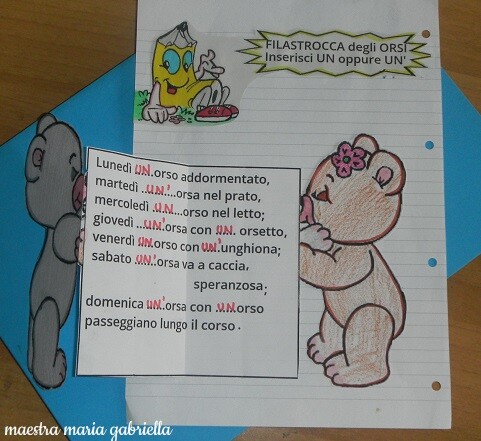 La filastrocca degli orsi ( inserisci un oppure un')