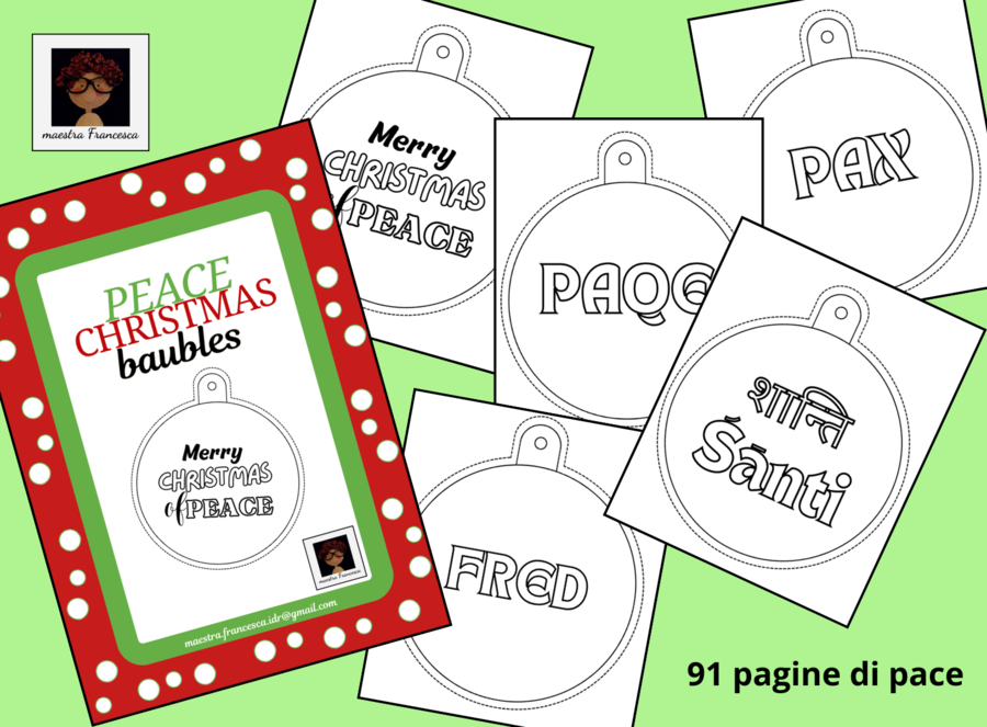 PEACE CHRISTMAS BAUBLES