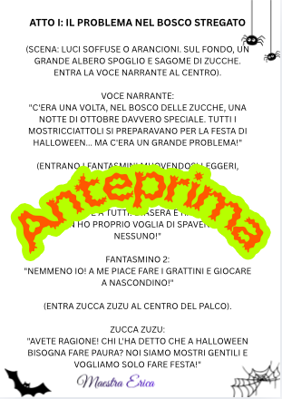 Copione Teatrale Halloween "La Festa dei Mostri Gentili" | Facile, breve e inclusivo (Infanzia e Primaria)