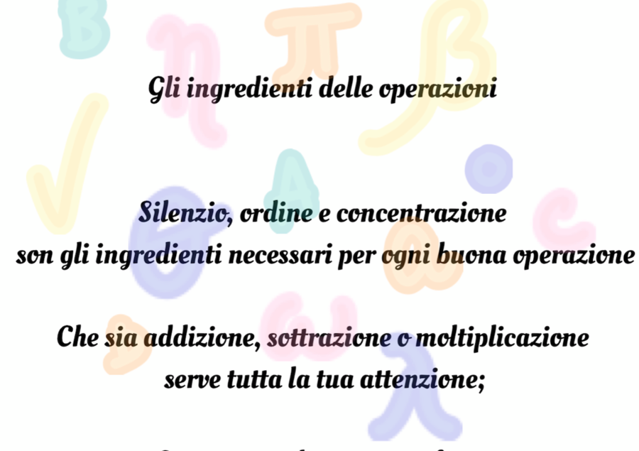 Gli ingredienti delle operazioni