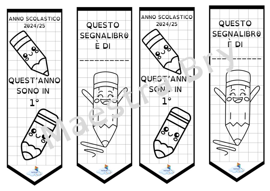 SEGNALIBRO "QUEST'ANNO SONO IN 1°"