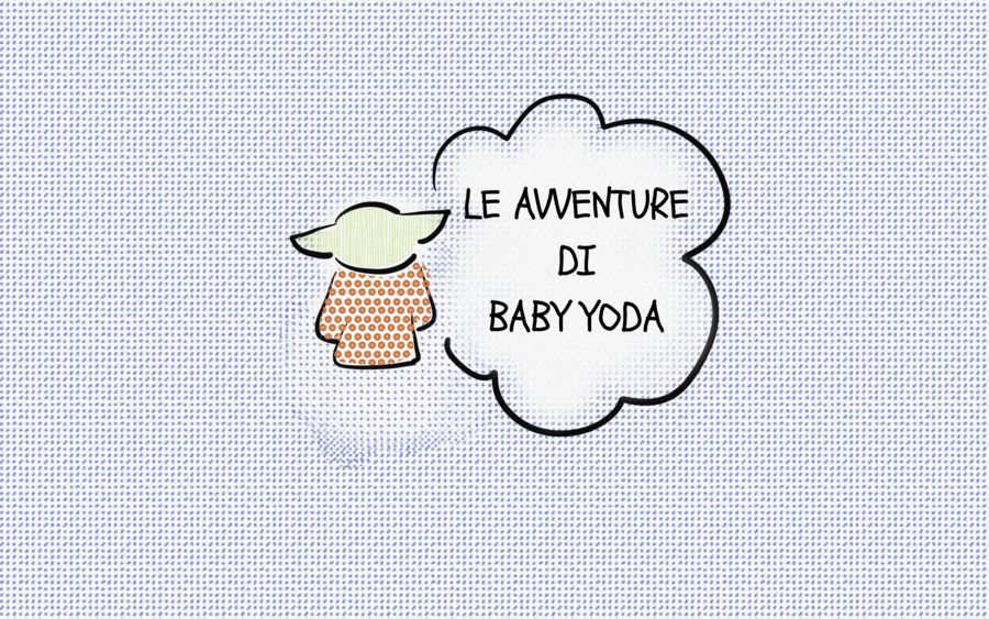 Le avventure di baby Yoda con le lettere dell'alfabeto