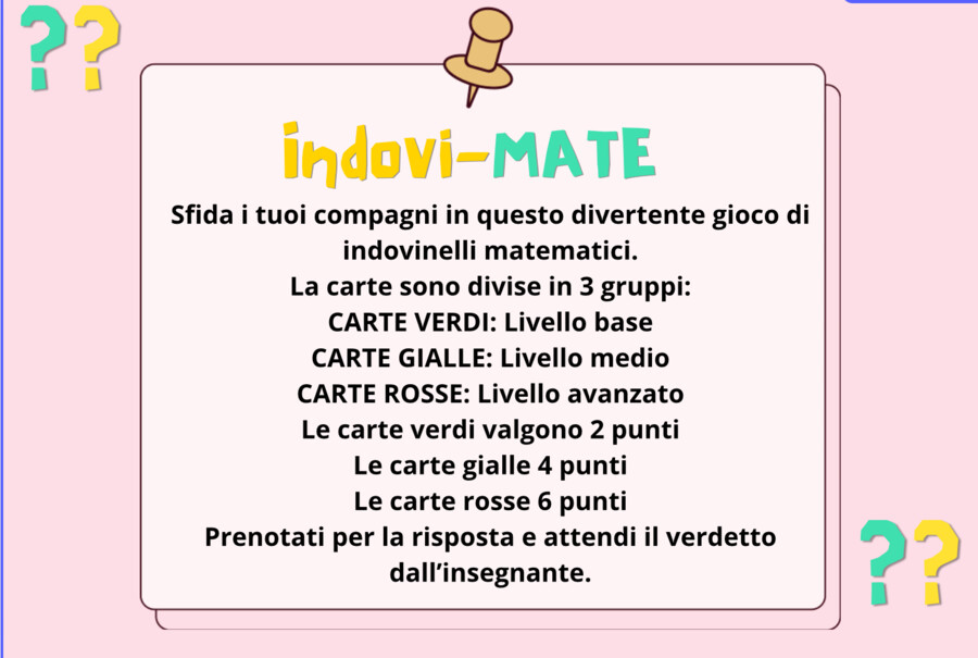 Indovi-Mate/classe prima