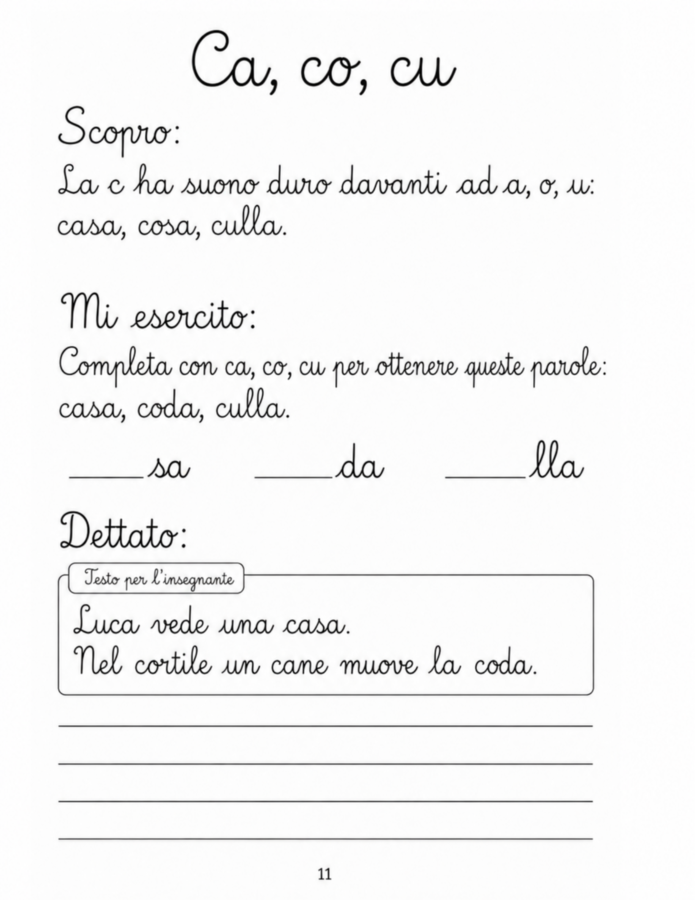QUADERNO DEI DETTATI – CLASSE SECONDA PRIMARIA