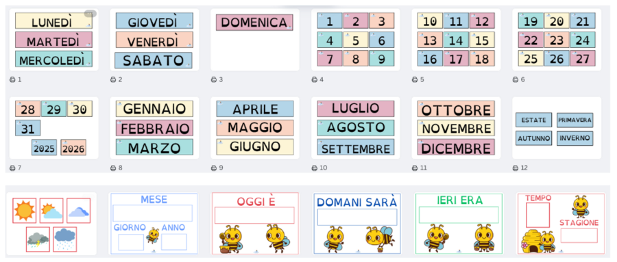 CALENDARIO MURALE TEMA APE