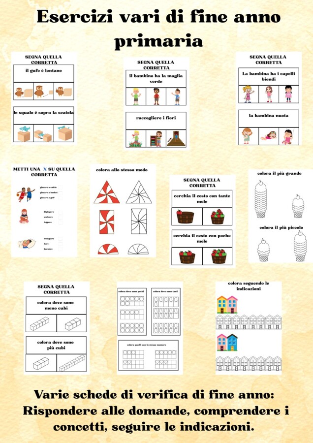 Esercizi di fine anno primaria 48 pagine