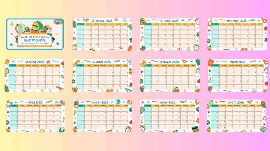 Calendario scolastico 2025/26