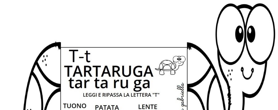Lettera T di Tartaruga Tamara