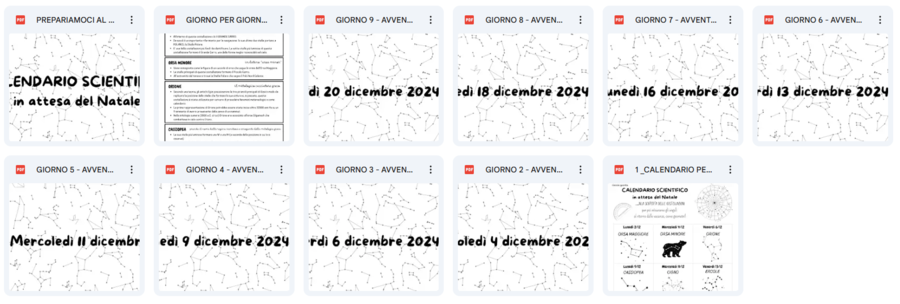 “CALENDARIO D’AVVENTO SCIENTIFICO” in attesa delle vacanze di Natale.