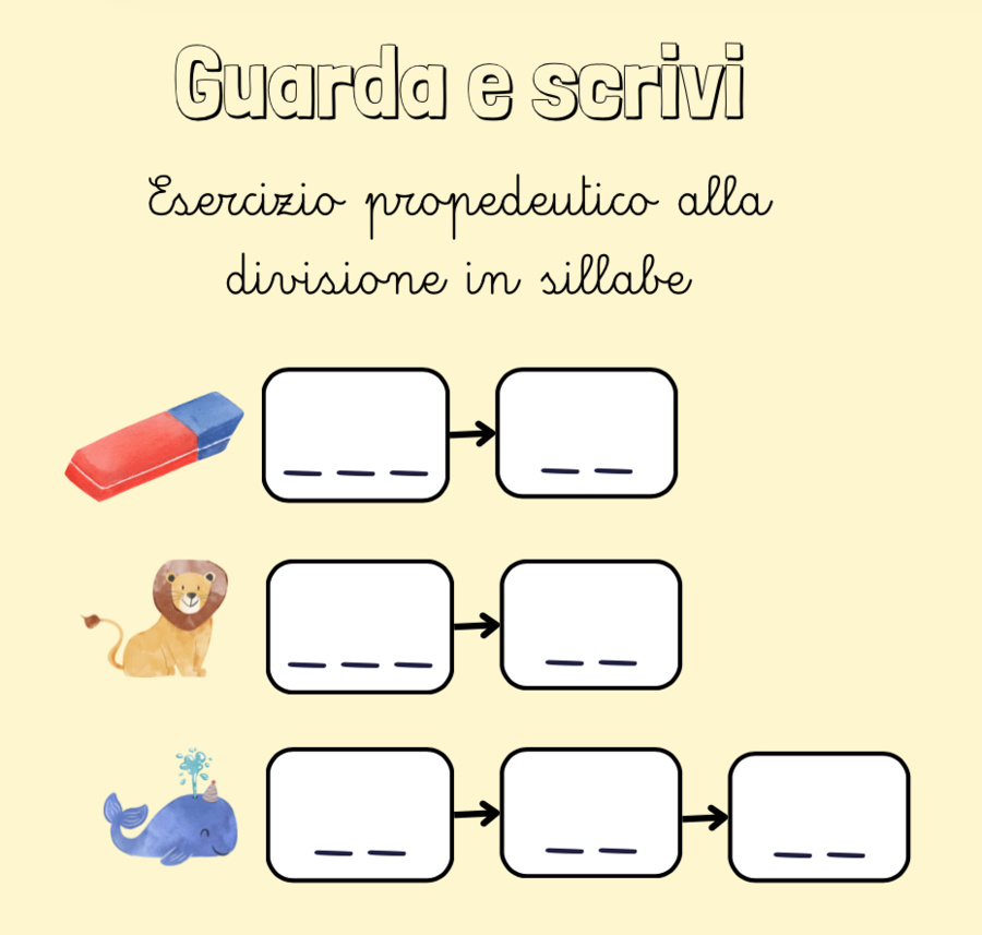 Esercizi di Sillabazione e Ortografia