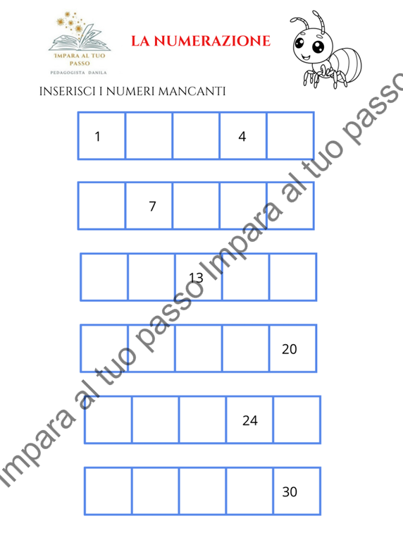 Numerazione da 20 a 100