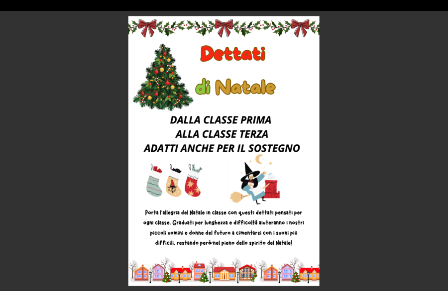 Dettati per dicembre - LE FESTE NATALIZIE