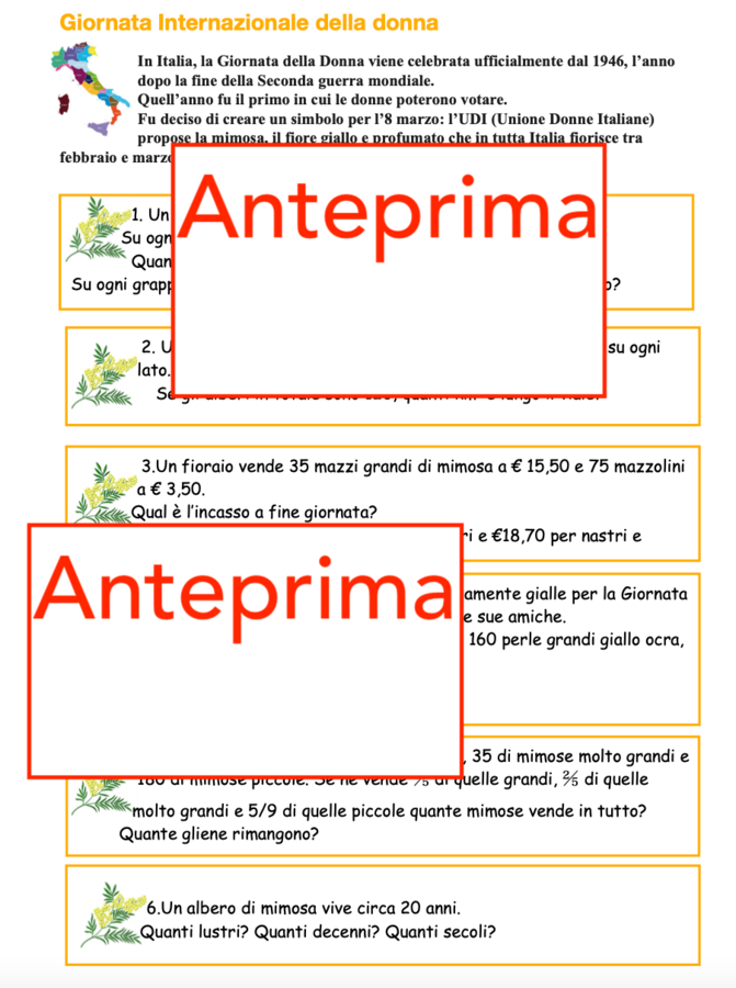 Problemi al profumo di mimosa: tre serie di problemi a tema-classici, a scelta multipla, gioco a squadre