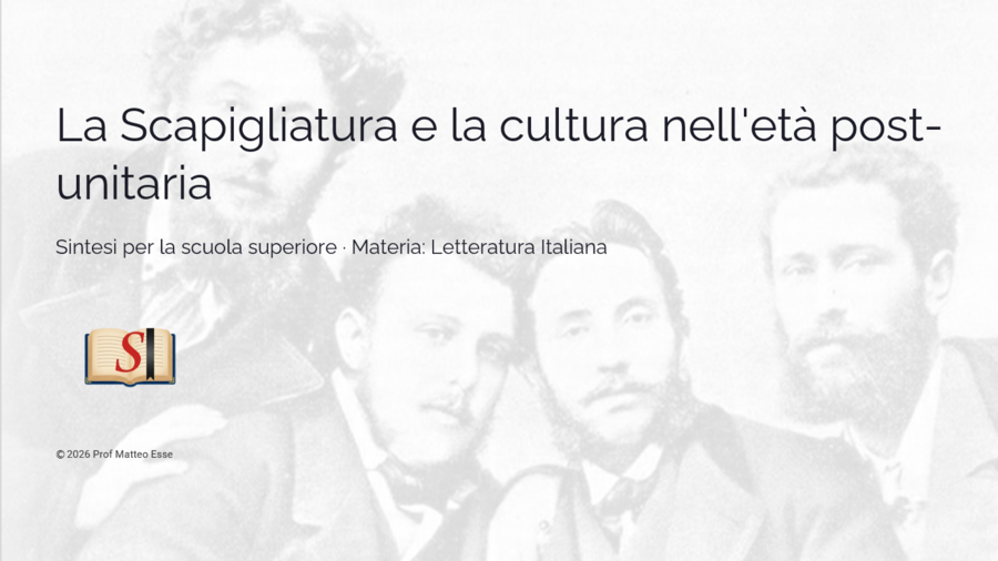 La Scapigliatura e la Cultura Post-Unitaria | Presentazione PPTX Pronta per la Classe