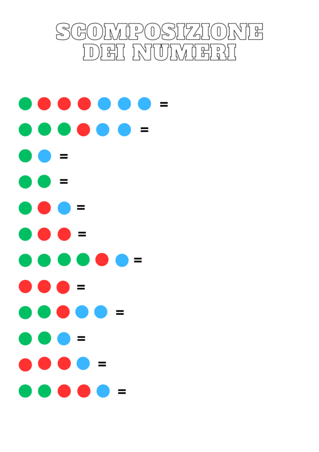 SCOMPOSIZIONE DEI NUMERI