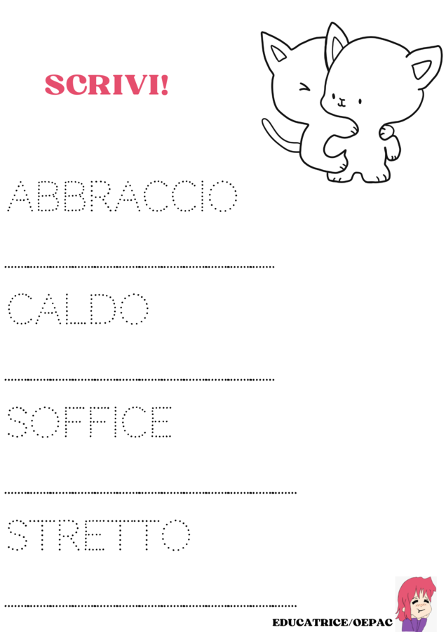 Giornata degli abbracci: schede didattiche