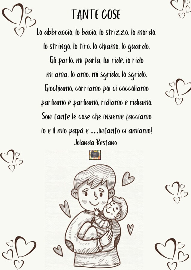 TANTE COSE di Jolanda Restano - Filastrocca per il papà -