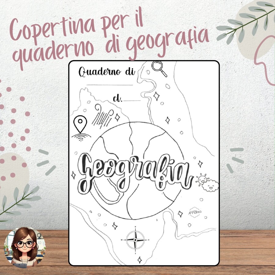 Copertina quaderno di geografia