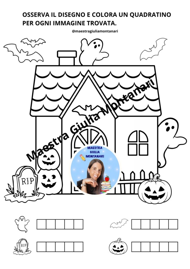 Kit matematica Halloween classe Prima