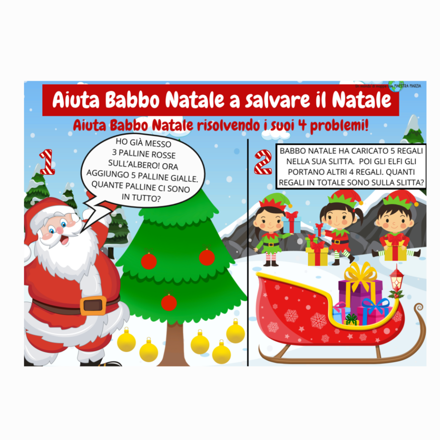 PROBLEMI NATALE CLASSE PRIMA