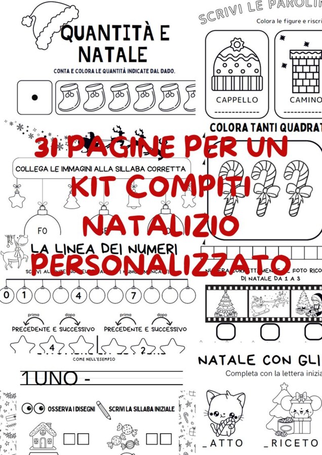 COMPITI SOTTO L'ALBERO CLASSE PRIMA in collaborazione con Maestra Marzia