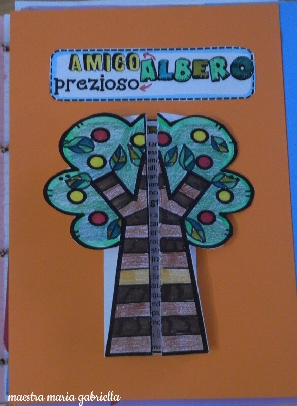 Festa degli alberi popup con testo poetico