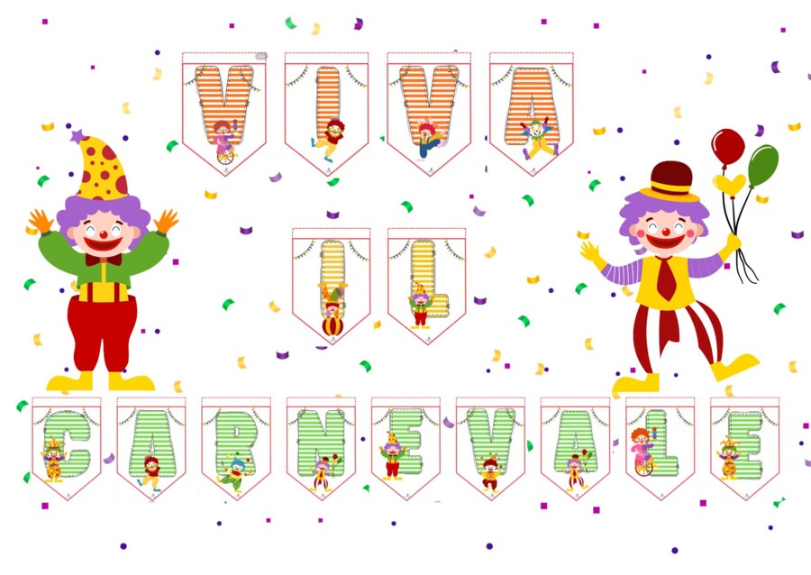 BANDIERINE "VIVA IL CARNEVALE"