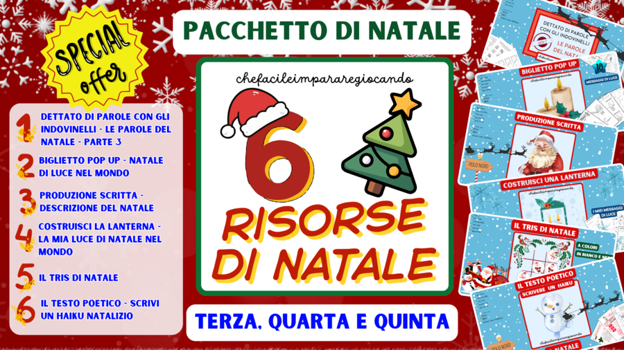 NATALE - 6 RISORSE - CLASSI TERZA QUARTA QUINTA