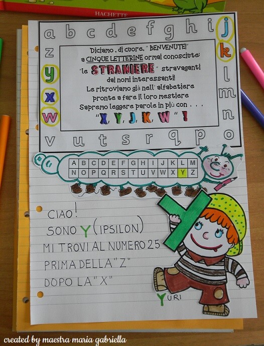 Le straniere ciarliere : y,j,k,w,x