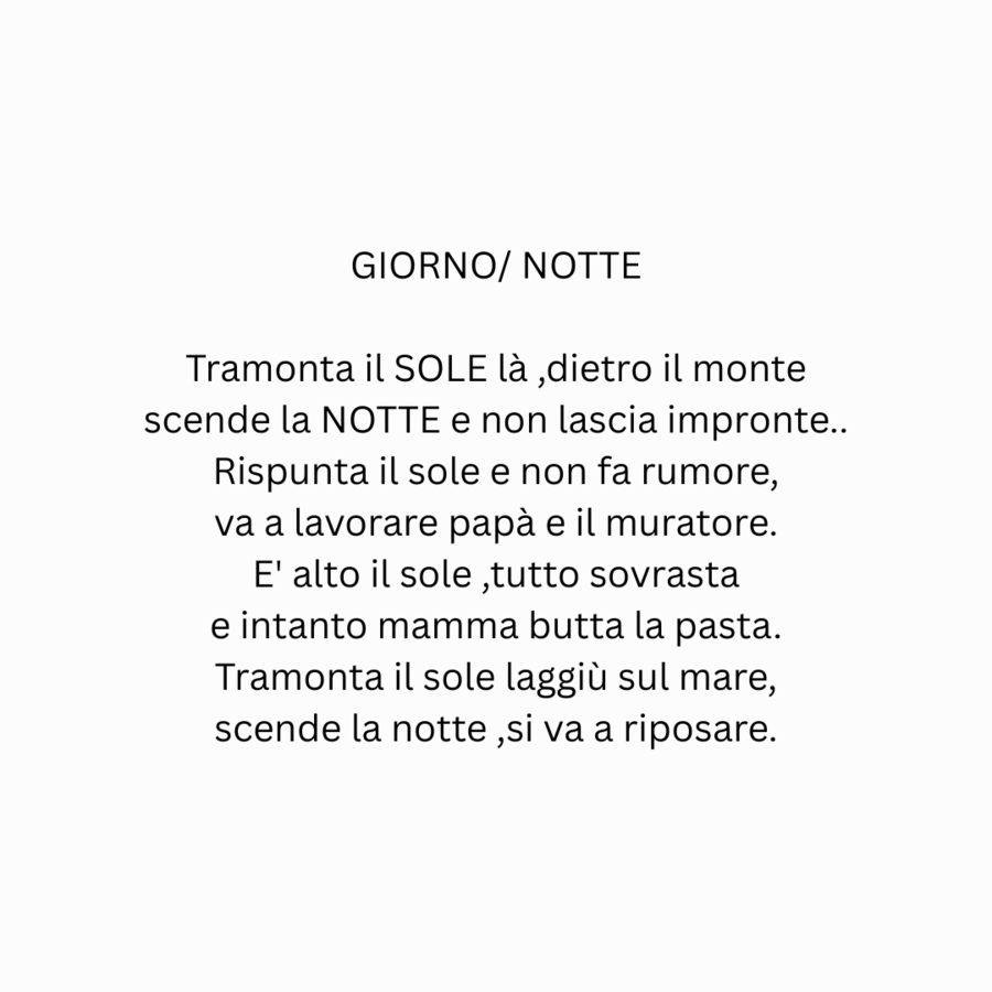 GIORNO/ NOTTE