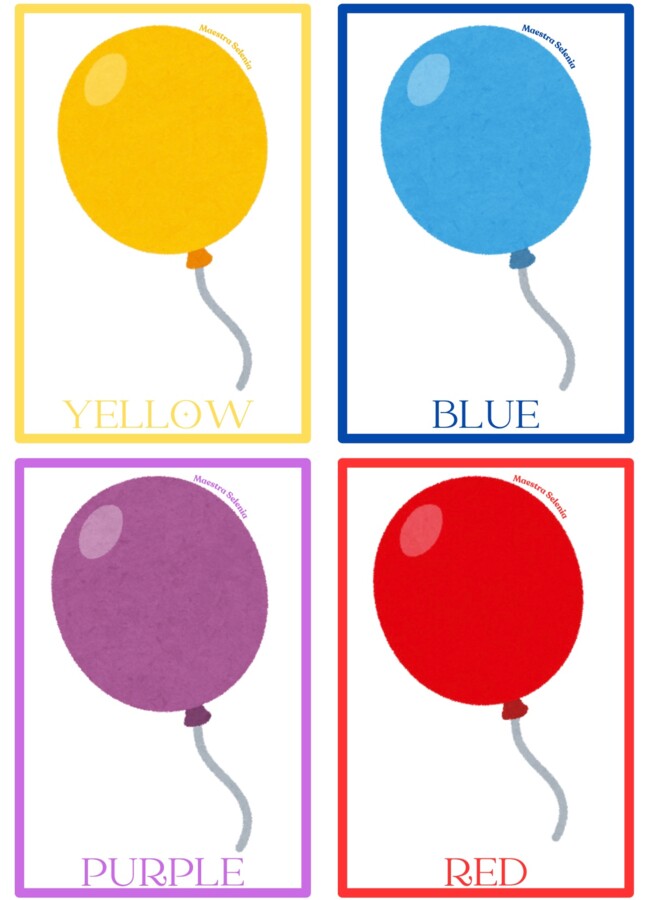 Flashcards colours