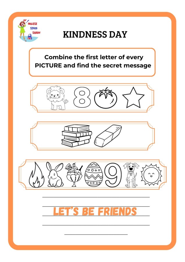 WORLD KINDNESS DAY: find the secret messages and learn to be kind