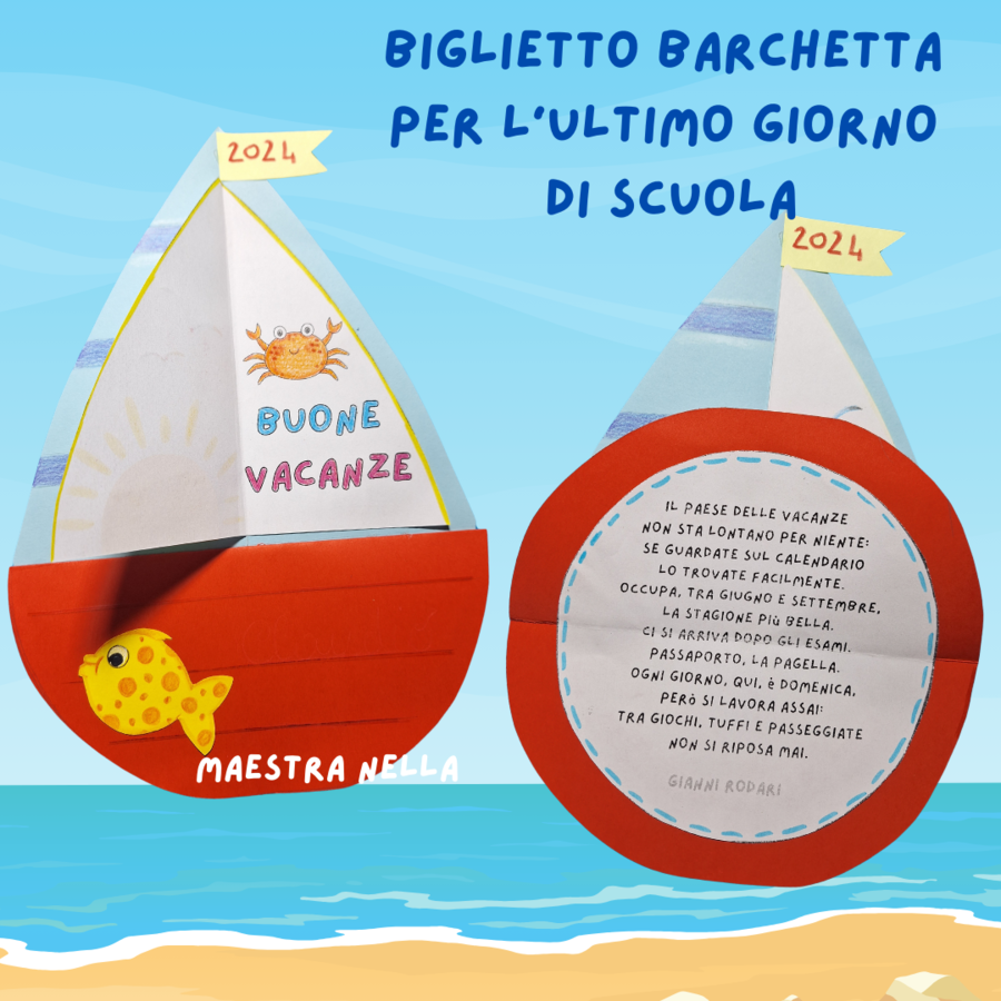 biglietto barchetta buone vacanze