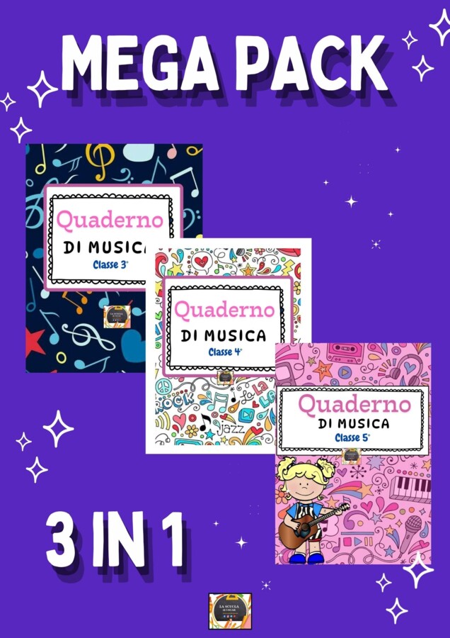 MEGA PACK QUADERNI DI MUSICA per le classi 3^ - 4^ - 5^