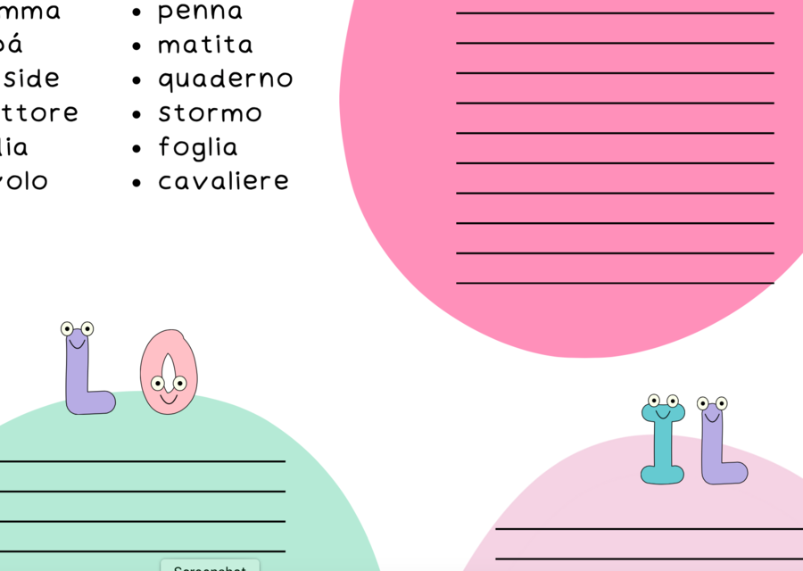 Inserisci i nomi negli insiemi degli articoli corretti