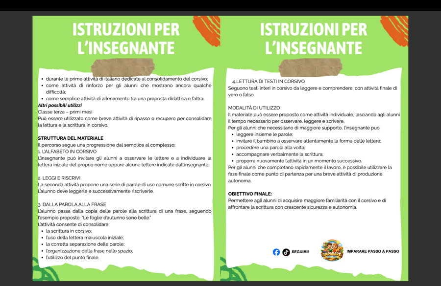 Percorso sul corsivo: dalla parola alla lettura