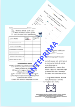 Kit Didattico Intelligenza Artificiale | Schede operative, attività unplugged e Pixel Art (Classi 3ª, 4ª, 5ª Primaria)