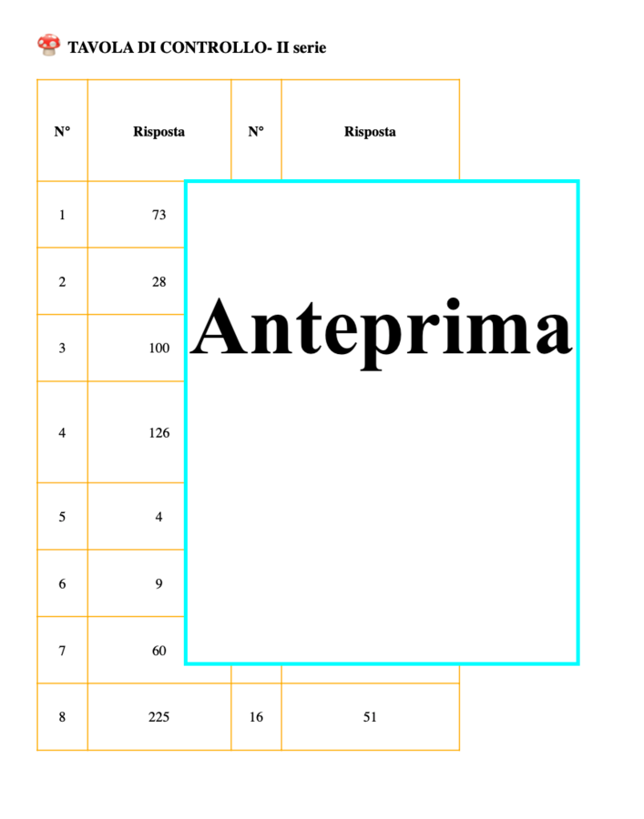 Enigmi d'autunno- problemi a difficoltà crescente con controllo classi 3/5
