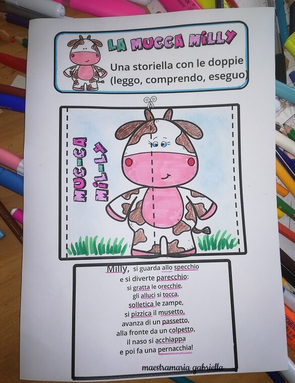La mucca Milly e le doppie; prime attività