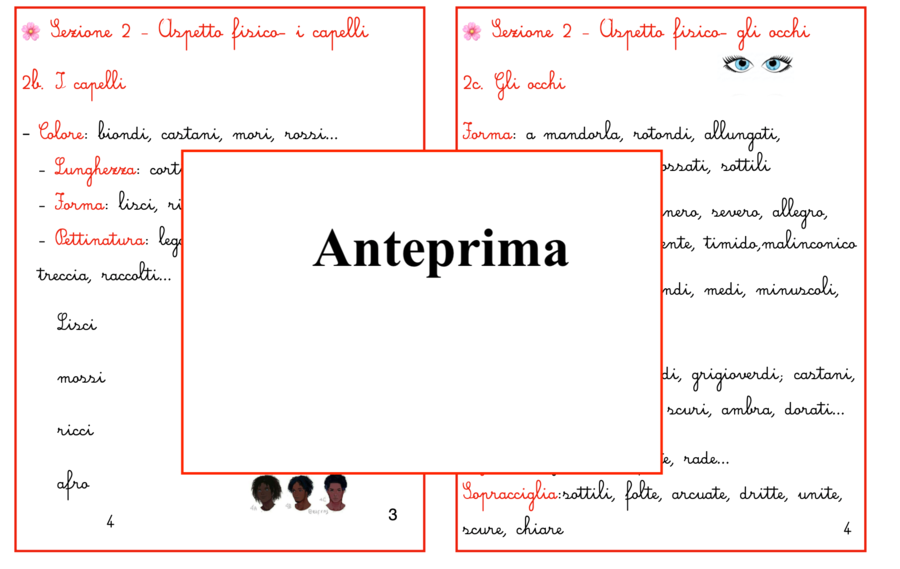 Descrivere una persona – Carte guida per allenare lo sguardo, arricchire le parole, costruire la descrizione cl.2-5