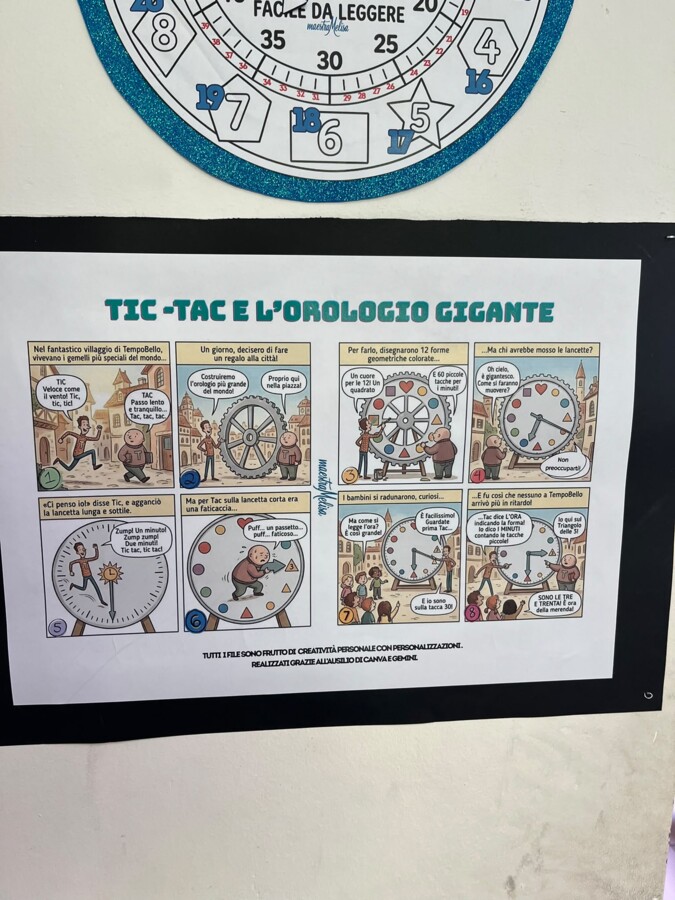 Orologio facile con storia e fumetto