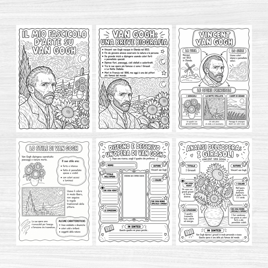 Schede didattiche su Van Gogh