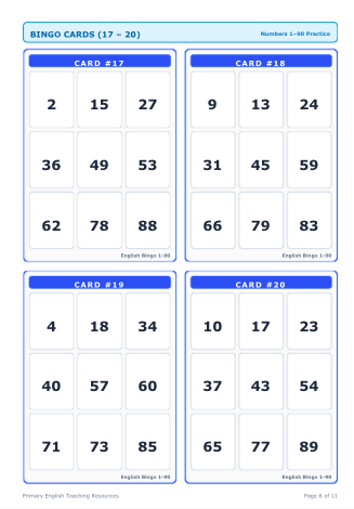 BUNDLE 3 BINGO in Inglese – Halloween, Natale & Numeri 1-90 | Scuola Primaria (Pronto da stampare)