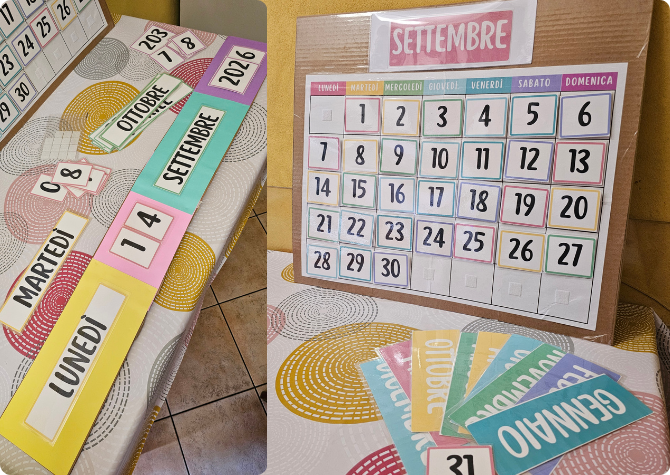 Kit Calendario da Parete e Striscia della Data | Matrici e Istruzioni
