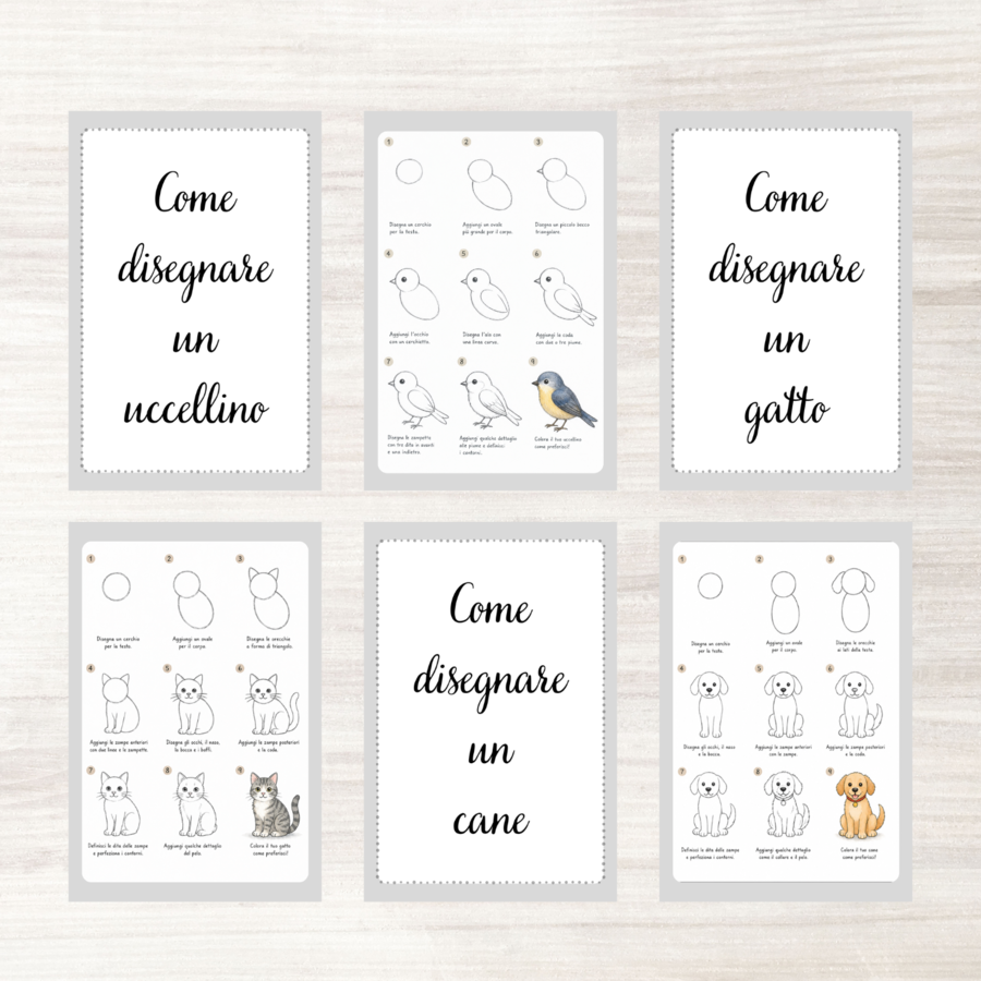 Imparare a disegnare animali - PDF per bambini